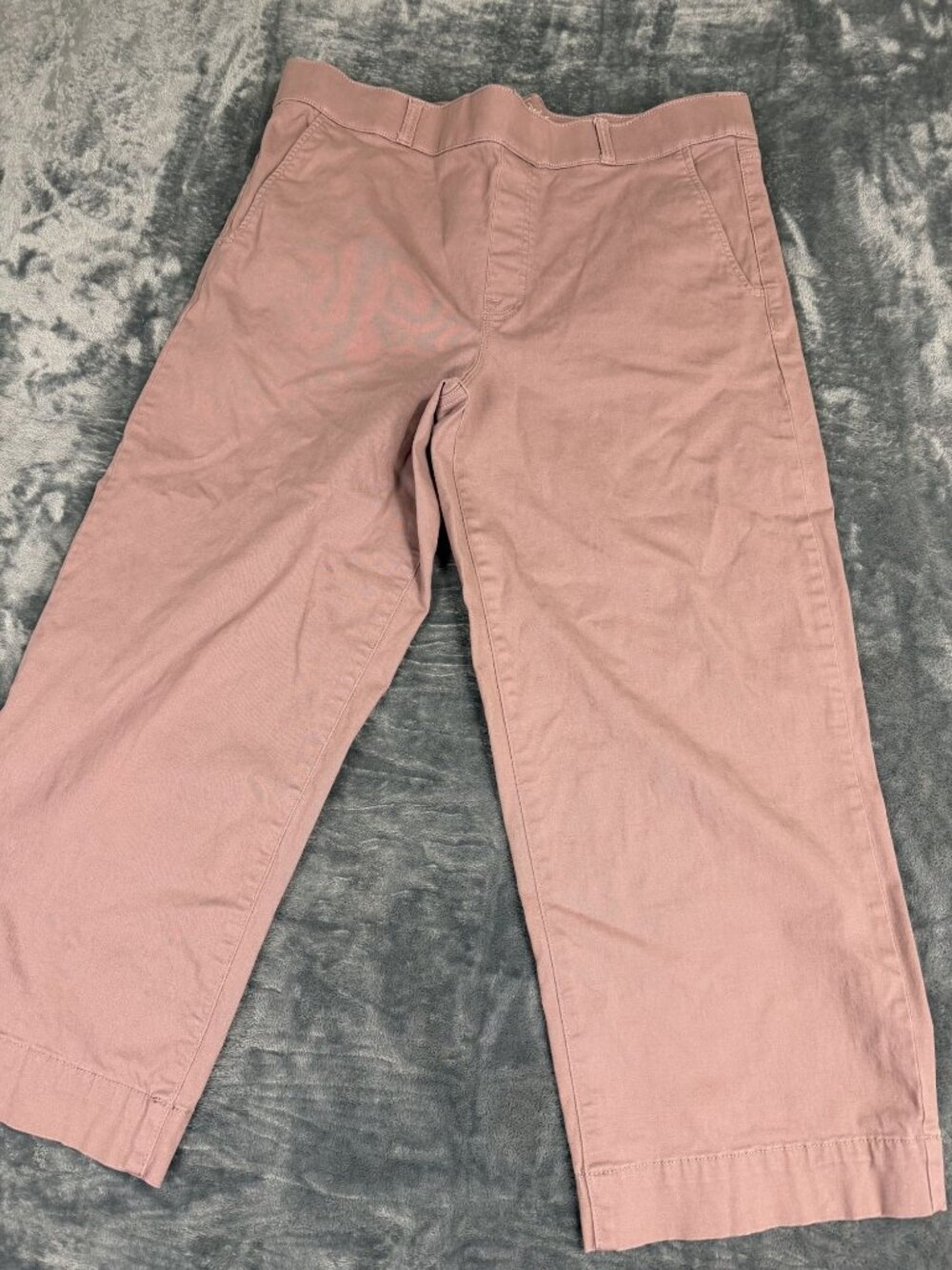 Gloria Vanderbilt Shape Effect Womens Cropped Pants Size 16 Mauve Cotton Blend